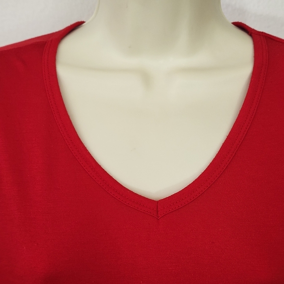 Mac & Belle Tunic Santa Deer Swing Red Size L - Picture 6 of 13